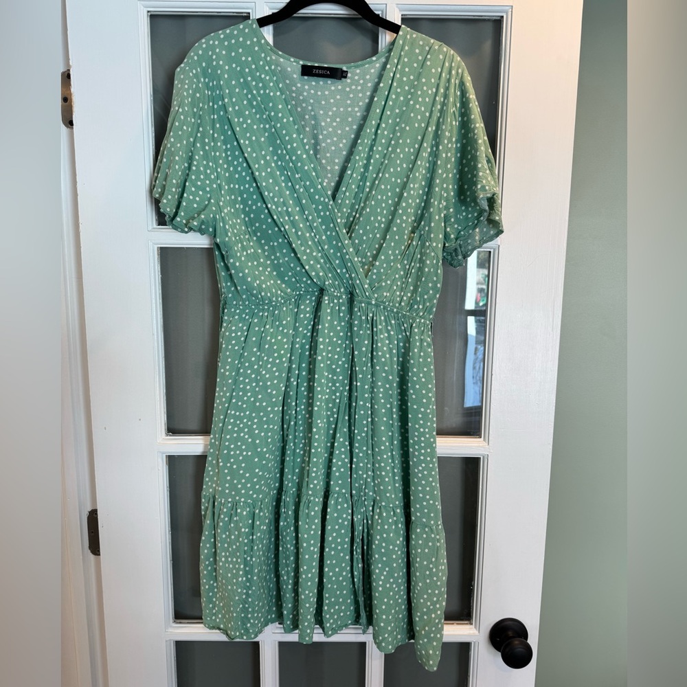 Green Polka Dot Sundress